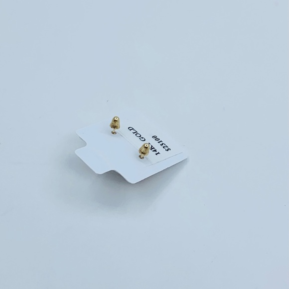 14k Yellow Gold Turtle Tortoise Tortuga Stud Earrings Push  Real 14k solid gold earrings turtle studs